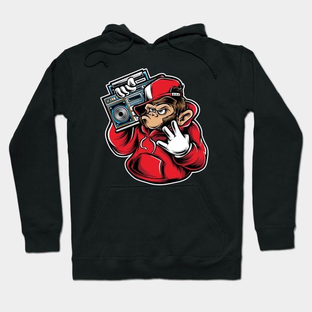 HIp Hop Monkey Hoodie by PhatStylez